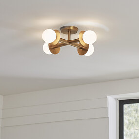 Nodes Semi Flush Ceiling Light